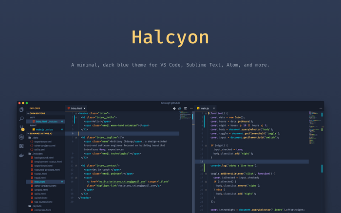 Halcyon Theme